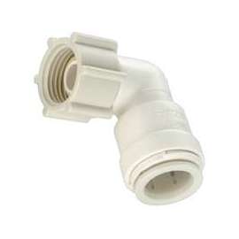 Watts 3520-1012/P-637 Swivel Elbow, 1/2 in, 3/4 in, 90 deg, Off-White