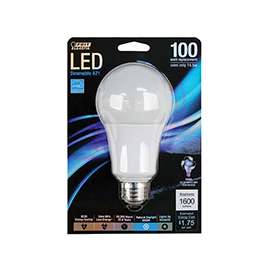 Feit Electric BPOM100/850/LED Multi-Use LED Lamp, 120 V, 14.5 W, Medium E26, A19 Lamp, Daylight Light