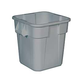 Rubbermaid Brute 1869452 Trash Can Container, 28 gal Capacity, 22-1/2 in H, Tight-Fit Closure, Polyethylene, Gray