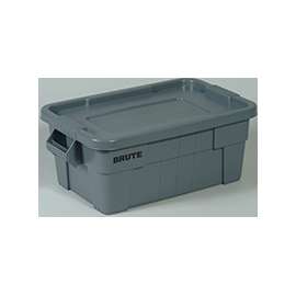 Rubbermaid Brute 1836781 Storage Tote with Lid, Gray