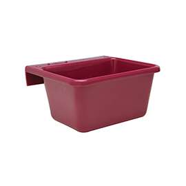 FORTEX-FORTIFLEX 1306613 Over-the-Fence Pet Feeder, S, 5 qt Volume, Burgundy