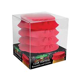 Granite Ware F0723-4 Reusable Jar Top, Silicone, Red Cap/Lid