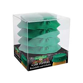 Granite Ware F0724-4 Reusable Jar Top, Silicone, Green Cap/Lid