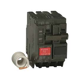 GE Industrial Solutions THQL2130GFTP Thermal Magnetic Feeder Circuit Breaker, 120/240 V, Non-Interchangeable Trip