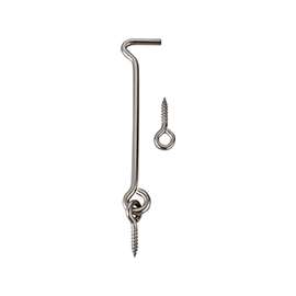 ProSource Wire Gate Hook And Eye, 3 In L X 15/16 In W 5/32 In Thick, Steel, Bright Zinc Plated