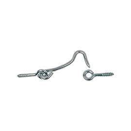 ProSource Gate Hook And Eye, 1-1/2 In L X 5/8 In W 1/8 In Thick, Solid Brass, Brass