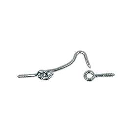 ProSource Gate Hook And Eye, 2 In L X 11/16 In W 1/8 In Thick, Solid Brass, Brass