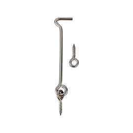 ProSource Gate Hook And Eye, 2 In L X 3/4 In W 1/8 In Thick, 304 Stainless Steel