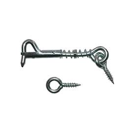 ProSource Gate Hook And Eye, 2-1/2 In L X 13/16 In W 1/8 In Thick, Steel, Bright Zinc Plated