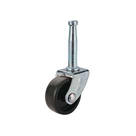 ProSource Light Duty Swivel Caster, 40 Lb Load, 1-1/4 In Dia, Plastic Wheel, Stem Mount