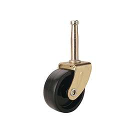 ProSource Light Duty Swivel Caster, 40 Lb Load, 1-1/4 In Dia, Plastic Wheel, Stem Mount