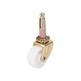ProSource Light Duty Swivel Caster, 40 Lb Load, 1-1/4 In Dia, Plastic Wheel, Stem Mount