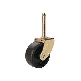 ProSource Light Duty Swivel Caster, 50 Lb Load, 1-5/8 In Dia, Plastic Wheel, Stem Mount
