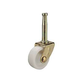 ProSource Light Duty Swivel Caster, 50 Lb Load, 1-5/8 In Dia, Plastic Wheel, Stem Mount