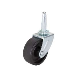 ProSource Light Duty Swivel Caster, 60 Lb Load, 2 In Dia, Plastic Wheel, Stem Mount