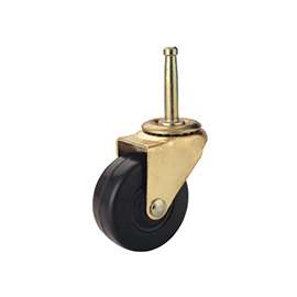 ProSource Medium Duty Swivel Caster, 90 Lb Load, 2 In Dia, Rubber Wheel, Stem Mount, Ball Bearing