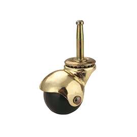ProSource Hooded Ball Caster, 70 Lb Load, 1-5/8 In Dia, Polypropylene Resin Wheel, Stem Mount