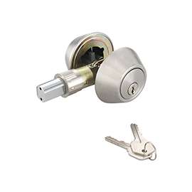 ProSource Double Cylinder Mobile Home Deadbolt, Ka3, Stainless Steel