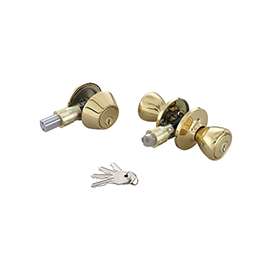 ProSource Single Cylinder Tulip Combo Knob Lockset, 2-3/8 - 2-3/4 In Backset, K3 Keyed Alike