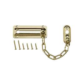 ProSource Chain Door Guard, Steel, Polished Brass
