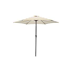 Seasonal Trends Market Umbrella, 9 Ft H, Taupe/White