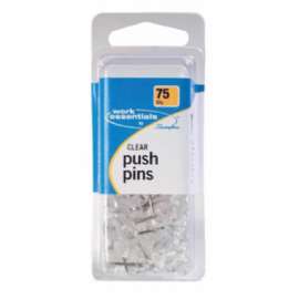 75CT Clear Push Pin
