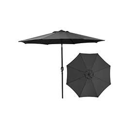 Seasonal Trends Market Umbrella, 9 Ft H, Black