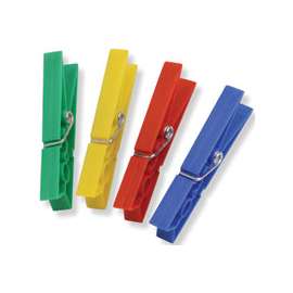 Honey-Can-Do DRY-01410 Classic Clothespin, Plastic, Blue/Green/Red/Yellow