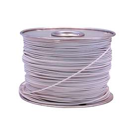 CCI 55667223 Primary Wire, 18 AWG, 1-Conductor, 60 VDC, Copper Conductor, White Sheath