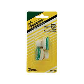 Bussman BP/S-30 Time-Delay Plug Fuse, 30 A, 125 V, 10 kA IR