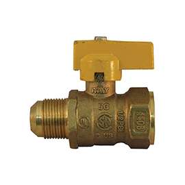 Pro-Flex PFGV-FFL3458B Gas Valve, 3/4 x 5/8 in FIP x Flare