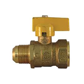 Pro-Flex PFGV-FFL341516B Gas Valve, 3/4 x 15/16 in FIP x Flare