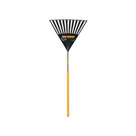 TRUE TEMPER CLOG FREE 2914912 Leaf Rake, 15-Tine, 63.62 in OAL, Poly Tine, Hardwood Handle