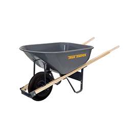 TRUE TEMPER 00104500VB Wheelbarrow Tray, 6 cu-ft Capacity, Steel, Gray, For R625 Wheelbarrow
