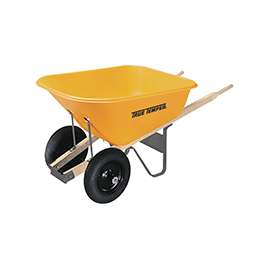 TRUE TEMPER 009908VB Wheelbarrow Tray, 8 cu-ft Capacity, Poly, Yellow
