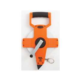 KESON NR18100 Tape Measure, 100 ft L x 3/8 in W Blade, Steel Blade, Gray