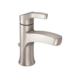 Moen Danika WSL84733SRN Bathroom Faucet, 1-Faucet Handle, 7-3/8 in H Spout, Metal, Brushed Nickel