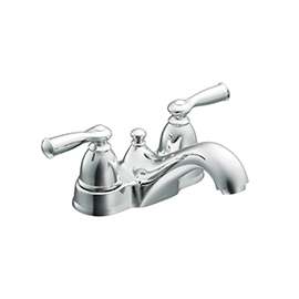 Moen Banbury WS84912 Bathroom Faucet, 2-Faucet Handle, 2-3/8 in H Spout, Metal, Chrome