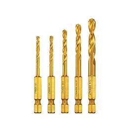 DeWALT Impact Ready DD5155 Drill Bit Set, Steel, Titanium, 5-Piece