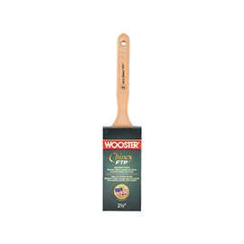 WOOSTER 4412-2-1/2 Paint Brush, 2-15/16 in L Bristle, Flat Sash Handle, Stainless Steel Ferrule