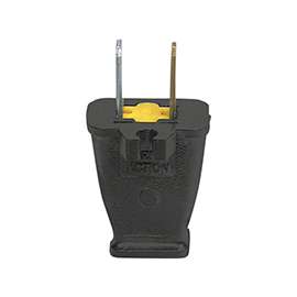 Eaton Wiring Devices SA940 Polarized, Spring Action Electrical Plug, 125 V, 15 A, Thermoplastic