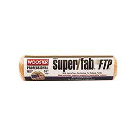WOOSTER KR923-9 1/2 Paint Roller Cover, 3/8 in Thick Nap, Fabric Cover, White