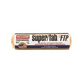 WOOSTER KR924-9 1/2 Paint Roller Cover, 1/2 in Thick Nap, Fabric Cover, White