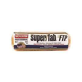 WOOSTER KR925-9 1/2 Paint Roller Cover, 3/4 in Thick Nap, Fabric Cover, White
