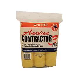 WOOSTER R568-9 Paint Roller Cover, 3/8 in Thick Nap, Fabric Cover