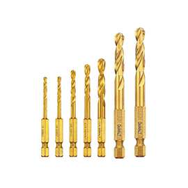DeWALT Impact Ready DD5157 Drill Bit Set, Steel, Titanium-Coated, 7-Piece