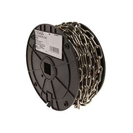 Campbell 0190424 Chain, 500 lb Working Load Limit, 5/16 in, 316L Stainless Steel, Bright