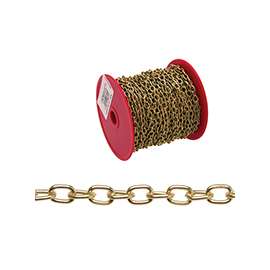 Campbell 0711917 Decorator Chain, 3 lb Working Load Limit, #19, Steel, Brass