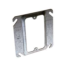 HUBBELL 8771 Device Box Cover, 4 in L, 4 in W, Square, Steel