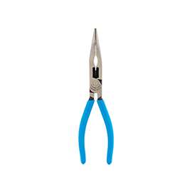 CHANNELLOCK E388 Nose Plier, HCS Jaw, 7.45 in OAL, Blue/Red Handle